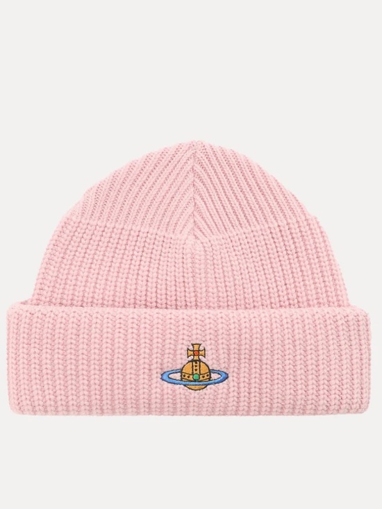 Vivienne Westwood Accessories - Vivienne Westwood Pink Orb Sporty Beanie